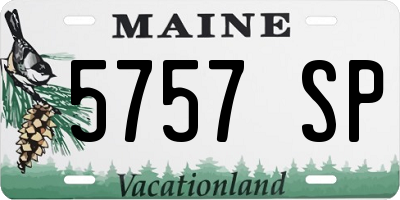 ME license plate 5757SP