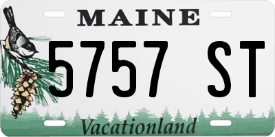 ME license plate 5757ST