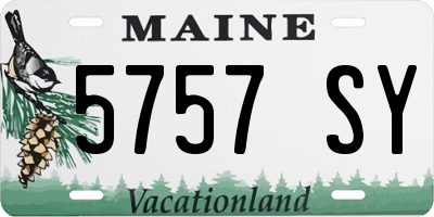 ME license plate 5757SY