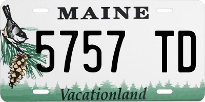 ME license plate 5757TD