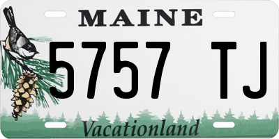 ME license plate 5757TJ
