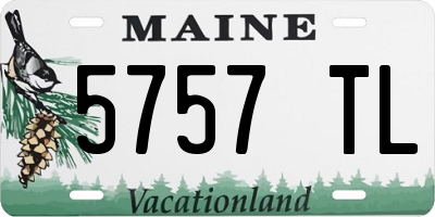 ME license plate 5757TL