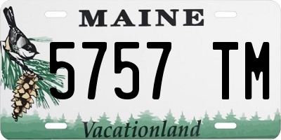 ME license plate 5757TM