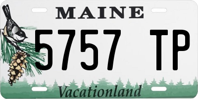 ME license plate 5757TP