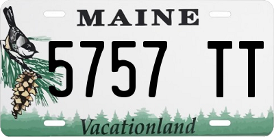 ME license plate 5757TT
