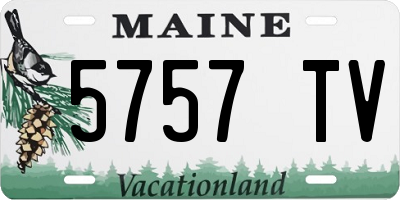 ME license plate 5757TV