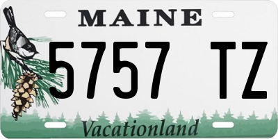 ME license plate 5757TZ
