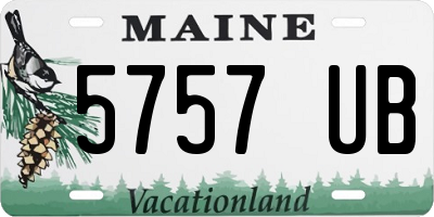 ME license plate 5757UB