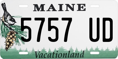 ME license plate 5757UD