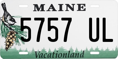 ME license plate 5757UL