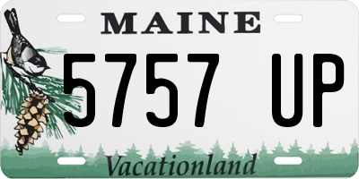 ME license plate 5757UP