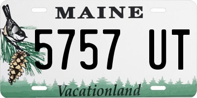 ME license plate 5757UT