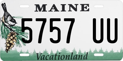 ME license plate 5757UU