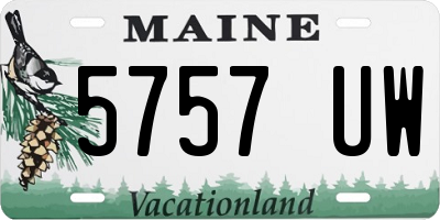 ME license plate 5757UW