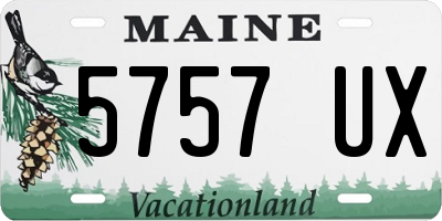 ME license plate 5757UX