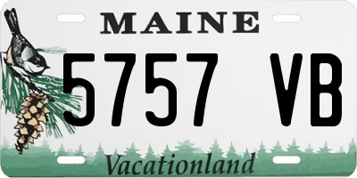 ME license plate 5757VB