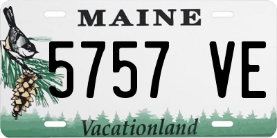 ME license plate 5757VE