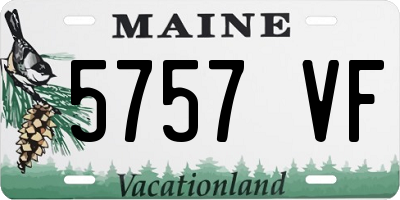 ME license plate 5757VF