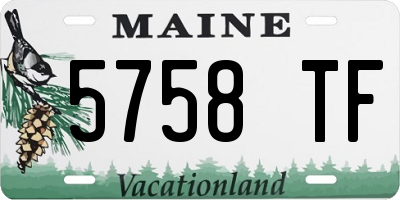 ME license plate 5758TF