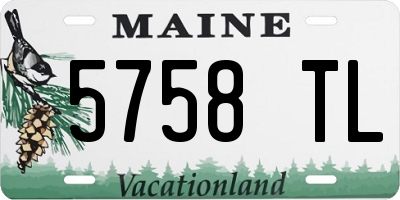 ME license plate 5758TL