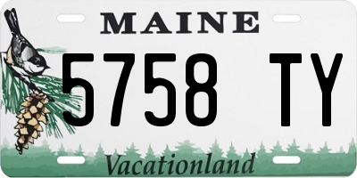 ME license plate 5758TY