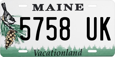 ME license plate 5758UK