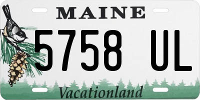 ME license plate 5758UL