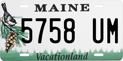 ME license plate 5758UM