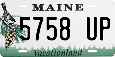 ME license plate 5758UP