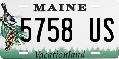 ME license plate 5758US