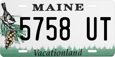 ME license plate 5758UT