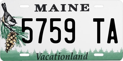 ME license plate 5759TA