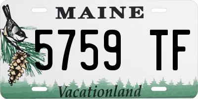 ME license plate 5759TF