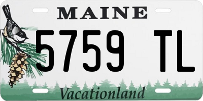 ME license plate 5759TL
