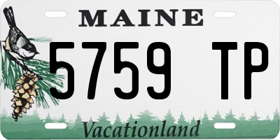 ME license plate 5759TP