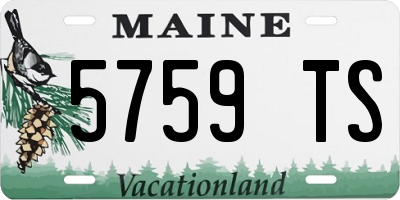 ME license plate 5759TS