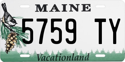 ME license plate 5759TY