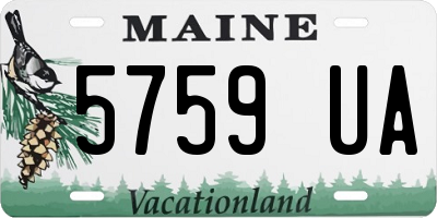 ME license plate 5759UA