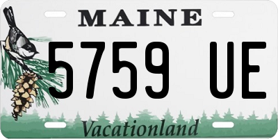 ME license plate 5759UE