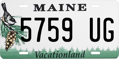 ME license plate 5759UG