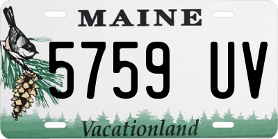 ME license plate 5759UV