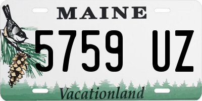 ME license plate 5759UZ