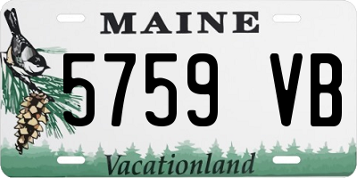 ME license plate 5759VB