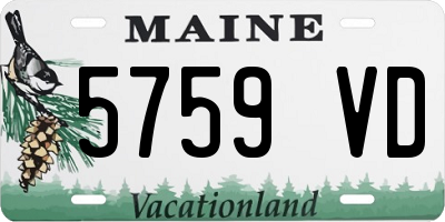 ME license plate 5759VD