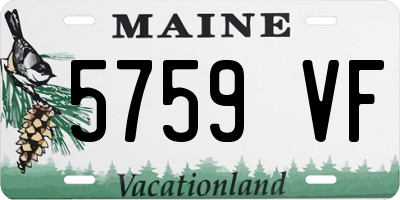 ME license plate 5759VF