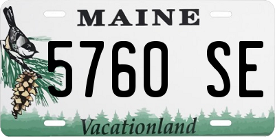 ME license plate 5760SE