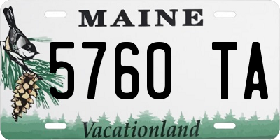 ME license plate 5760TA