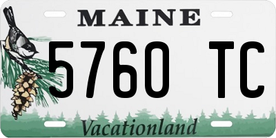 ME license plate 5760TC