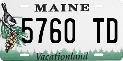 ME license plate 5760TD