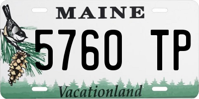 ME license plate 5760TP